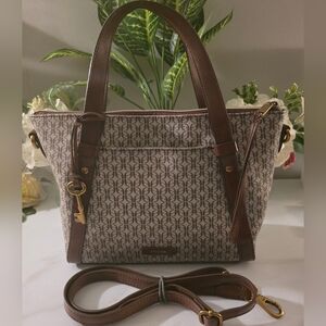 Fossil Brown and Cream Women's Bag